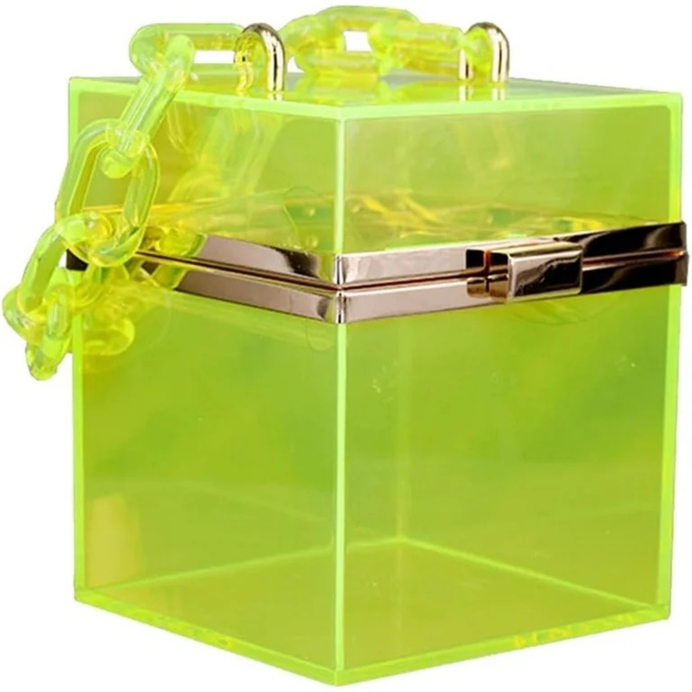 uxcell Women Acrylic Clear Clutch Purses Square
